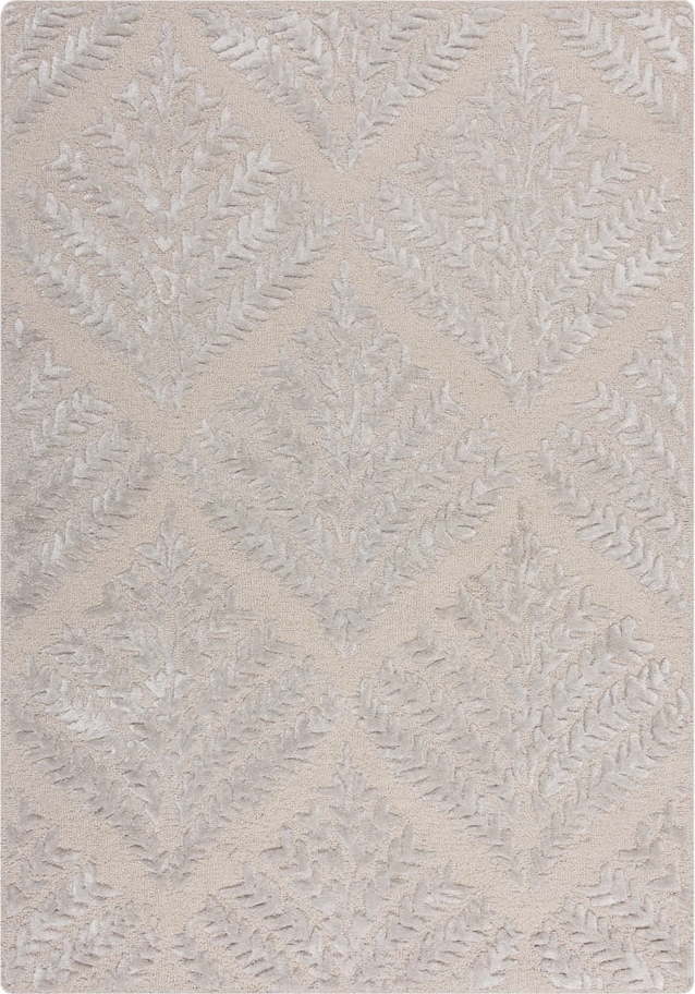 Šedobéžový ručně tkaný koberec s příměsí vlny 200x290 cm Sloane – Flair Rugs Flair Rugs