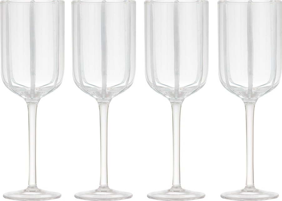 Skleničky v sadě 4 ks na víno 350 ml Stripe – Ladelle Ladelle