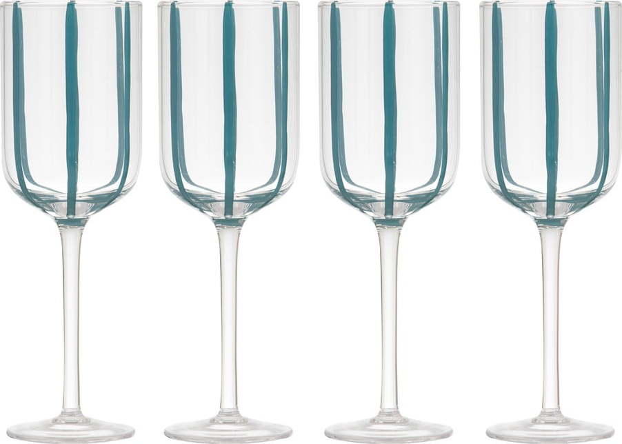Skleničky v sadě 4 ks na víno 350 ml Stripe – Ladelle Ladelle