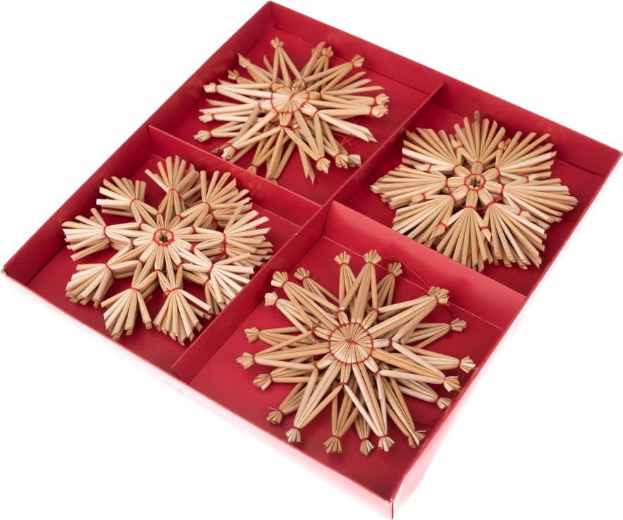 Slaměné vánoční ozdoby v sadě 12 ks – Dakls Dakls