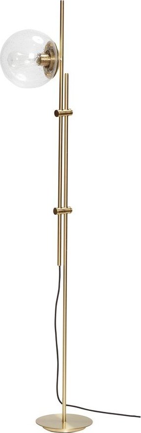 Stojací lampa v mosazné barvě se skleněným stínidlem (výška 147 cm) Bubble – Hübsch Hübsch