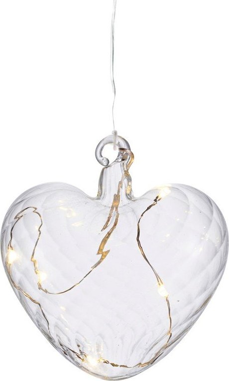 Světelná dekorace na baterky ø 8 cm Wave Heart – Sirius Sirius