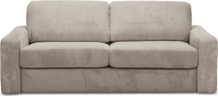 Světle hnědá manšestrová rozkládací pohovka 195 cm Nona – Makamii Makamii