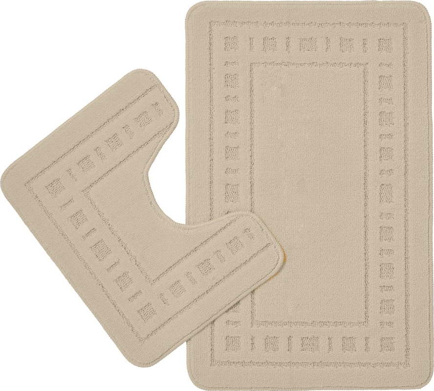 Světle hnědé WC koupelnové předložky v sadě 2 ks 50x80 cm Armoni – Catherine Lansfield Catherine Lansfield