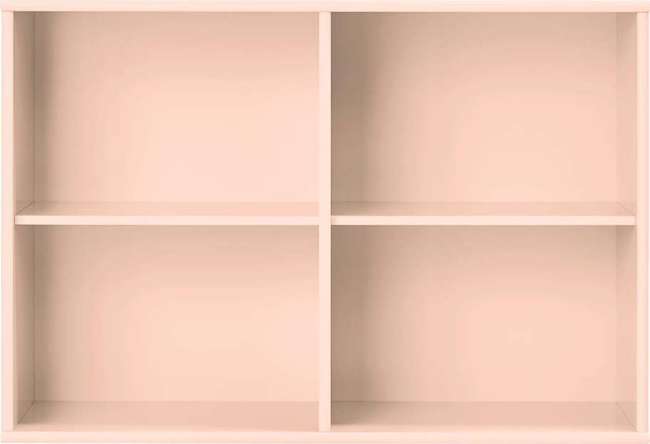 Světle růžová závěsná knihovna 89x61x32