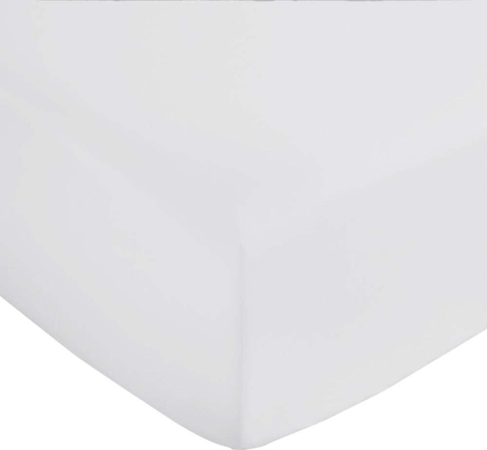 Světle šedé napínací prostěradlo z bavlněného saténu 150x200 cm Cotton Sateen – Bianca Bianca