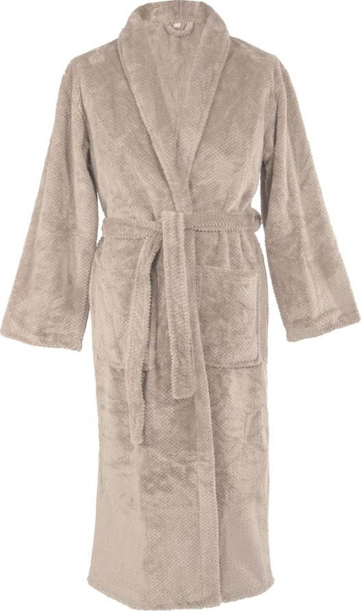 Taupe župan z mikroplyše velikost L/XL Pippa – Tiseco Home Studio Tiseco Home Studio