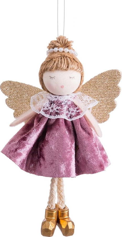 Textilní vánoční ozdoba 14 cm Angel – Casa Selección Casa Selección
