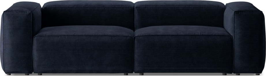 Tmavě modrá manšestrová pohovka 264 cm Bergano – Cosmopolitan Design Cosmopolitan design