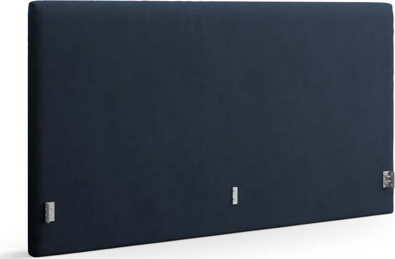 Tmavě modré čalouněné čelo postele 190