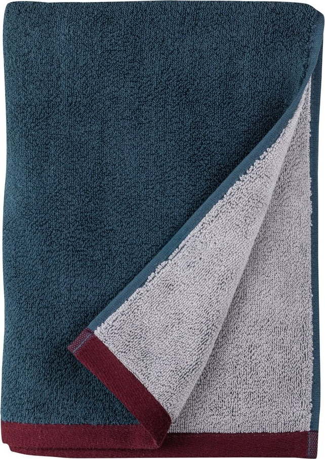 Tmavě modrý/šedý froté ručník z Bio bavlny 50x90 cm Soft – Mette Ditmer Denmark Mette Ditmer Denmark