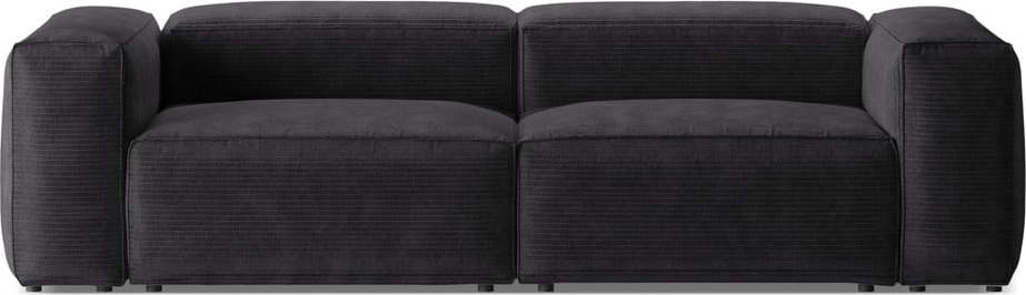 Tmavě šedá manšestrová pohovka 264 cm Bergano – Cosmopolitan Design Cosmopolitan design