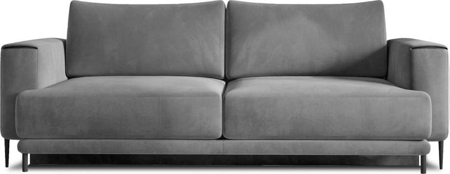 Tmavě šedá sametová rozkládací/s úložným prostorem pohovka 260 cm Dalia – ELTAP ELTAP