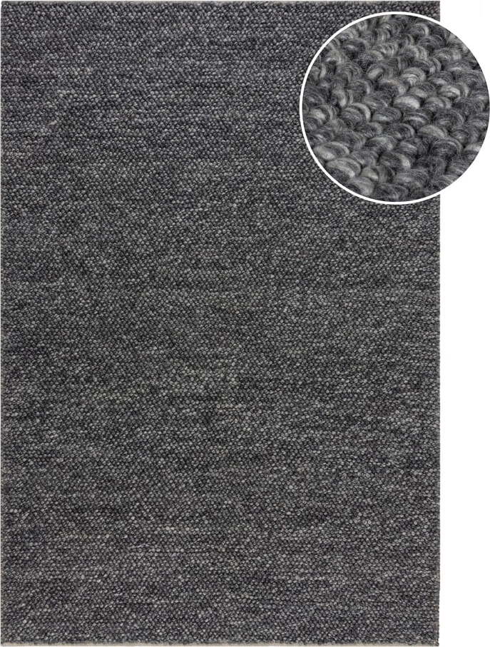 Tmavě šedý ručně tkaný koberec s příměsí vlny 200x290 cm Minerals – Flair Rugs Flair Rugs