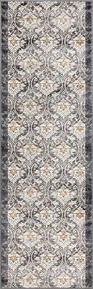 Tmavě šedý/slonovinový běhoun 80x250 cm Soft Viskan – FD FD