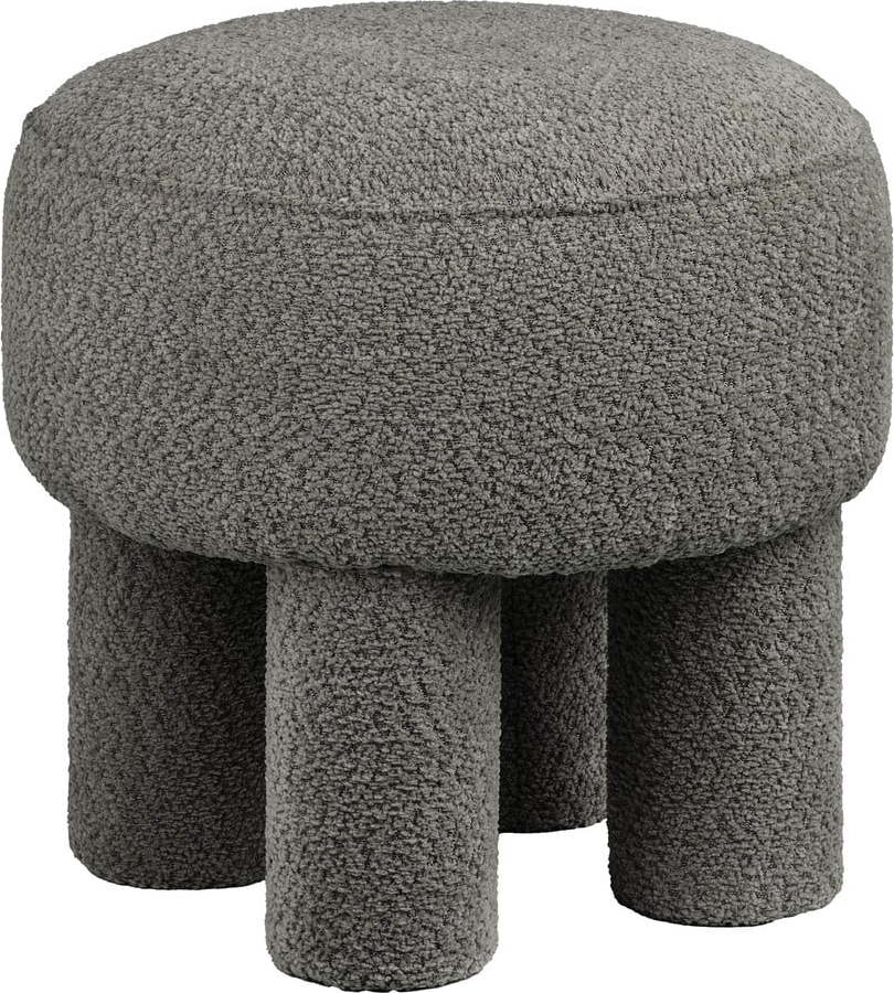 Tmavě šedý žinylkový taburet Canberra – House Nordic House Nordic