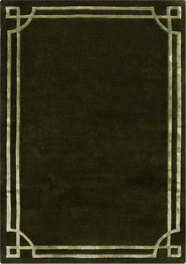 Tmavě zelený ručně tkaný vlněný koberec 120x170 cm Gatsby – Flair Rugs Flair Rugs