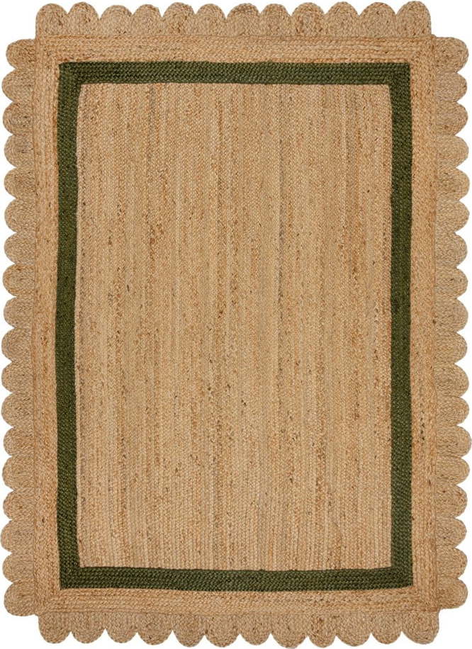 Tmavě zelený/v přírodní barvě ručně tkaný jutový koberec 120x170 cm Grace Green – Flair Rugs Flair Rugs