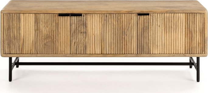 TV stolek z mangového dřeva v přírodní barvě 145x50 cm Mundra – Marckeric Mome