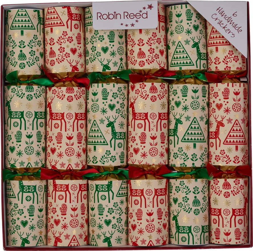 Vánoční crackery v sadě 6 ks Festive Folklore – Robin Reed Robin Reed