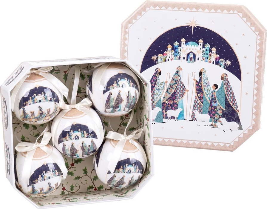 Papírové vánoční koule v sadě 5 ks ø 7