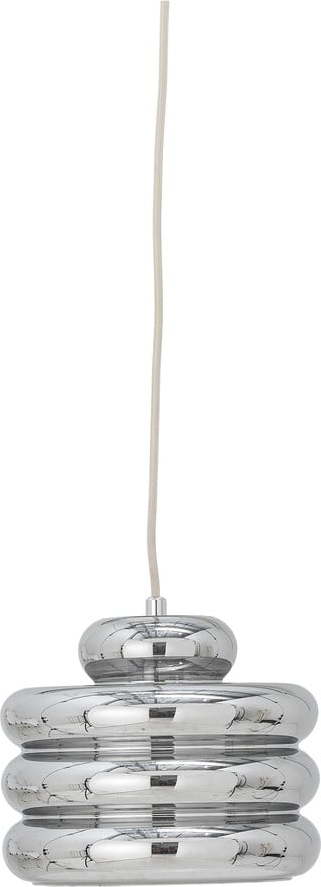 Závěsné svítidlo ve stříbrné barvě se skleněným stínidlem ø 24 cm Spike – Bloomingville Bloomingville