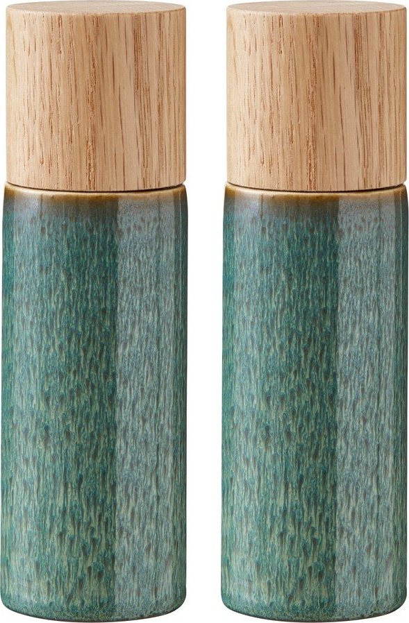 Zelená keramická sada mlýnků na pepř a sůl 2 ks Gastro Green – Bitz Bitz