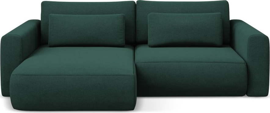 Zelená rozkládací/s úložným prostorem rohová pohovka (levý roh/s lenoškou) Kapua – Makamii Makamii