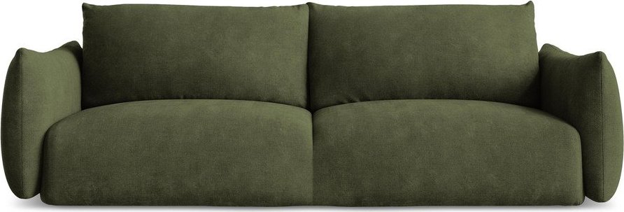 Zelená žinylková rozkládací pohovka 230 cm Leila – Makamii Makamii