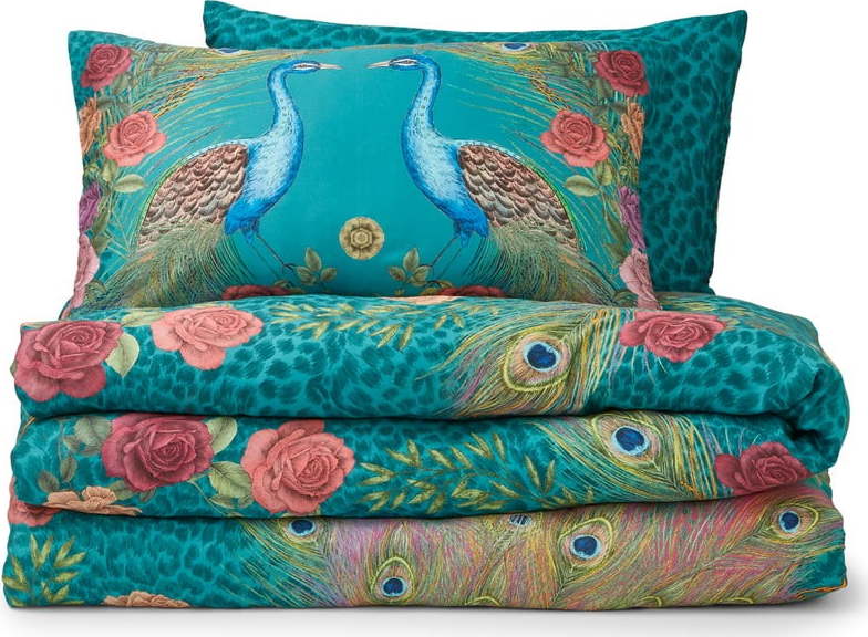 Zelenomodré povlečení na dvoulůžko z bavlněného saténu 200x200 cm Xanadu Peacock – Matthew Williamson Matthew Williamson