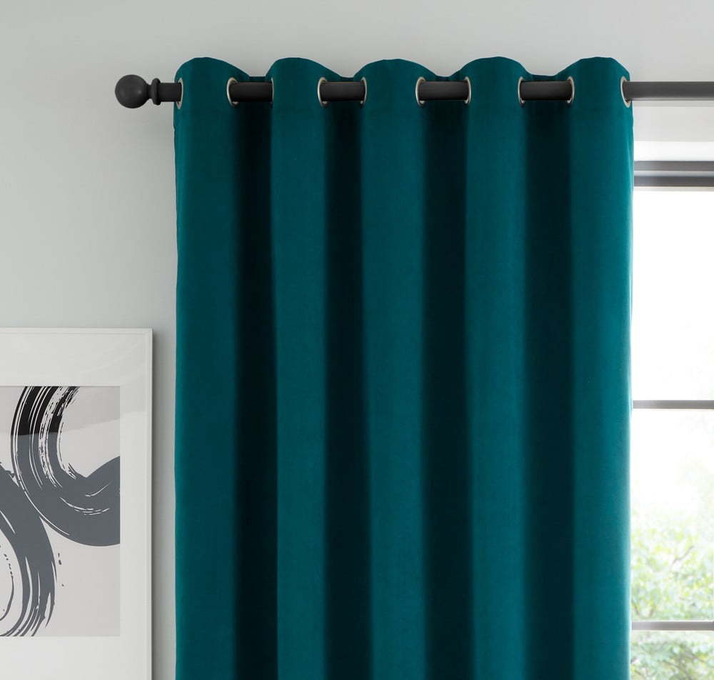 Zelenomodré zatemňovací závěsy v sadě 2 ks 117x137 cm Wilson – Catherine Lansfield Catherine Lansfield