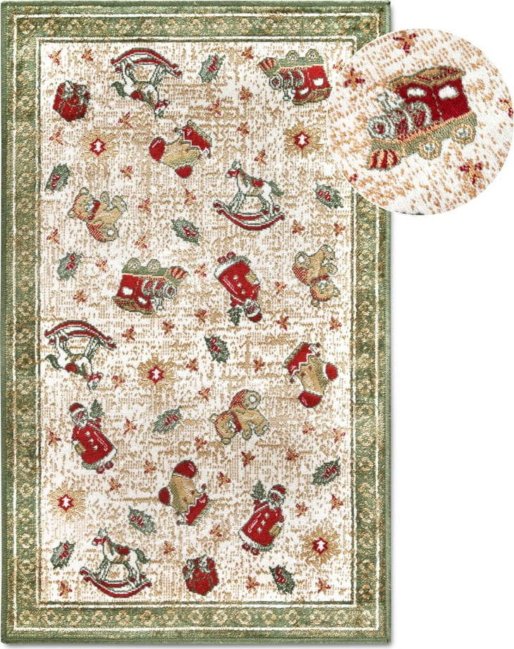 Zelený koberec s vánočním motivem s příměsí bavlny 50x80 cm Toy's Delight Green Christmas – Villeroy&Boch Villeroy & boch