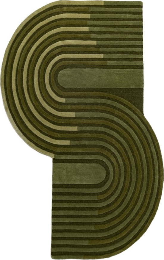 Zelený ručně tkaný vlněný koberec 120x180 cm Conway Retro – Flair Rugs Flair Rugs