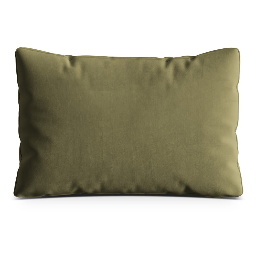 Zelený sametový polštář na gauč Kemi – Cosmopolitan Design Cosmopolitan design