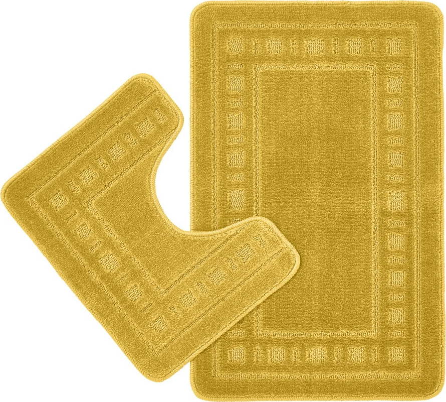 Žluté WC koupelnové předložky v sadě 2 ks 50x80 cm Armoni – Catherine Lansfield Catherine Lansfield