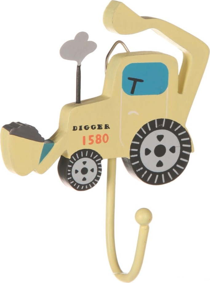Žlutý nástěnný háček Digger – Sass & Belle Sass & Belle