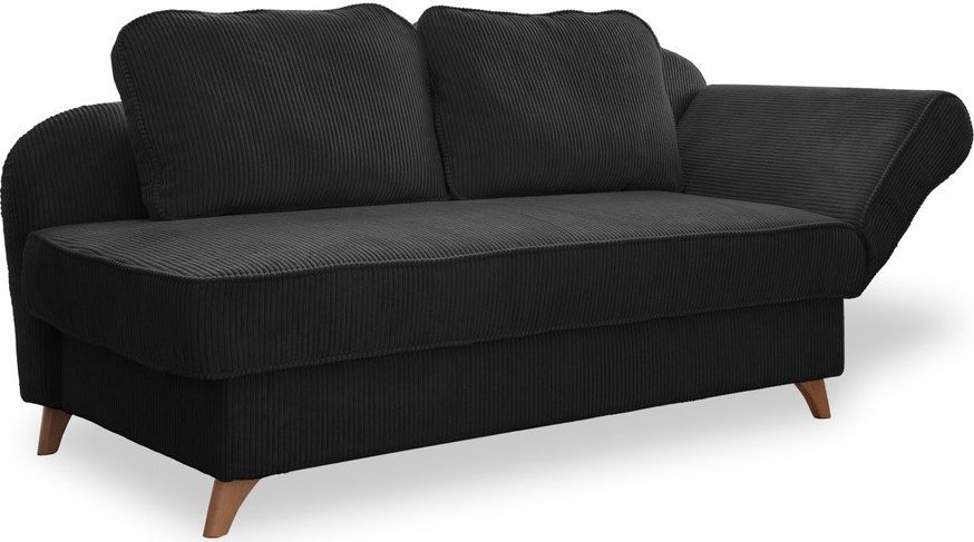 Antracitová manšestrová lenoška (pravý roh) Chic Charlotte – Miuform Miuform