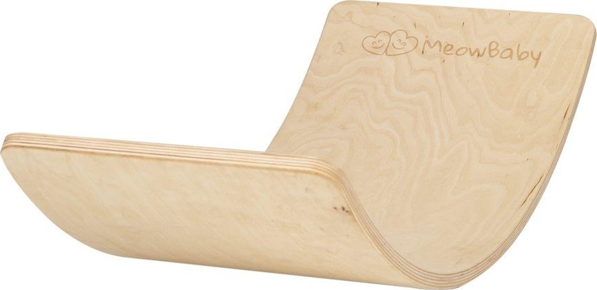 Balanční deska z borovicového dřeva v přírodní barvě 80x30x18 cm Montessori – Meowbaby MeowBaby