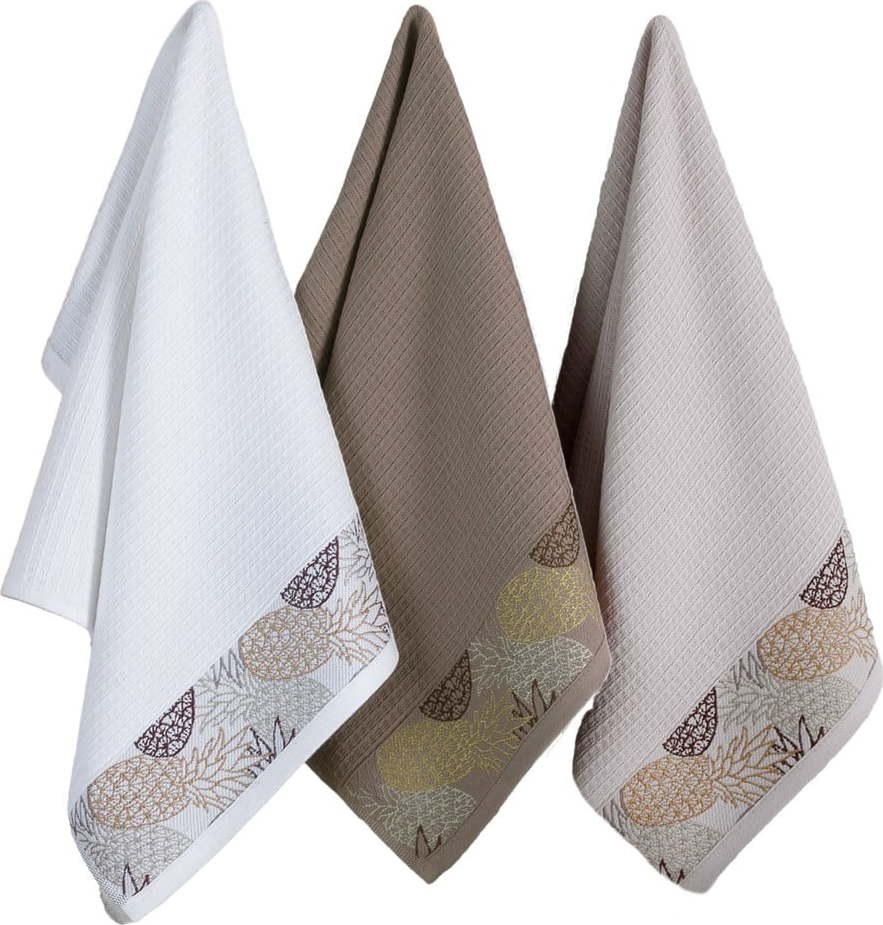 Bavlněné utěrky v sadě 6 ks 40x60 cm Pineapple – Foutastic Foutastic