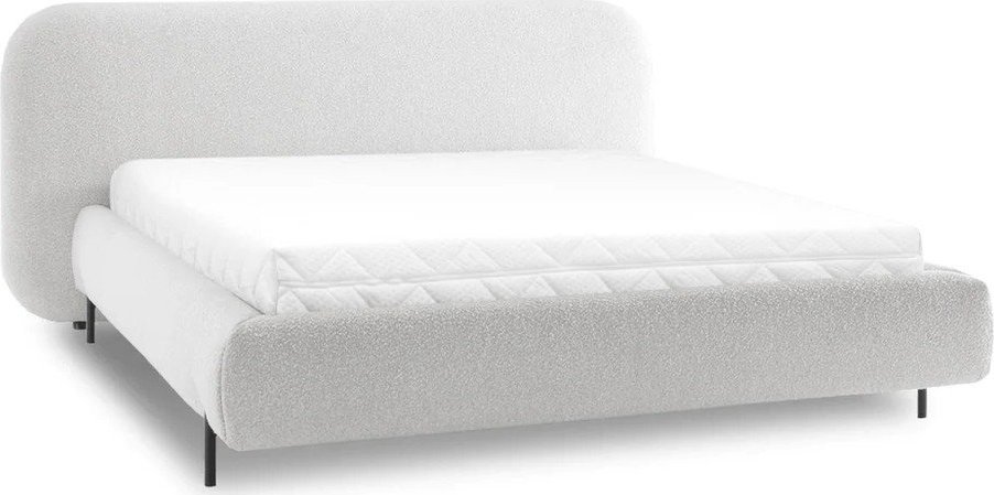 Béžová čalouněná dvoulůžková postel s úložným prostorem s roštem 180x200 cm Pointt – ELTAP ELTAP