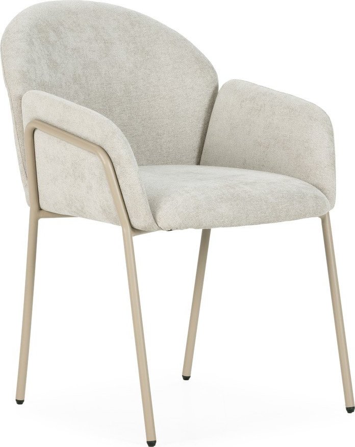 Béžová čalouněná jídelní křesla v sadě 2 ks Aslin – MOME Mome