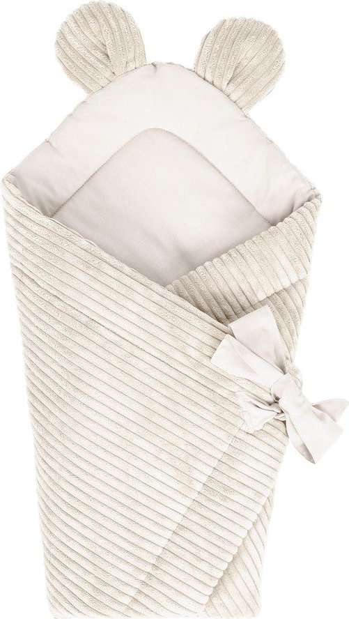 Béžová manšestrová dětská zavinovačka 35x65 cm – Meowbaby MeowBaby