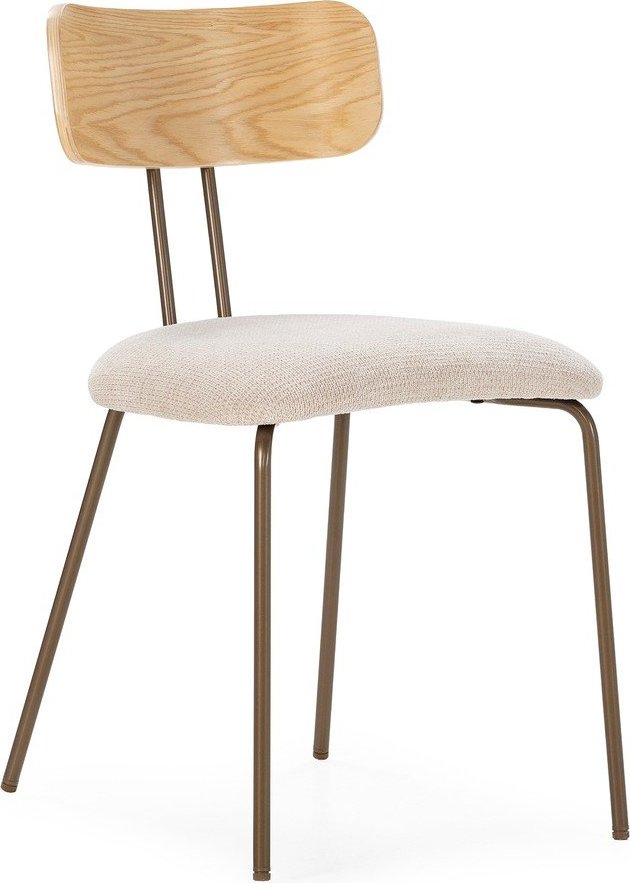 Béžová/v přírodní barvě čalouněná jídelní židle Olimpia – MOME Mome