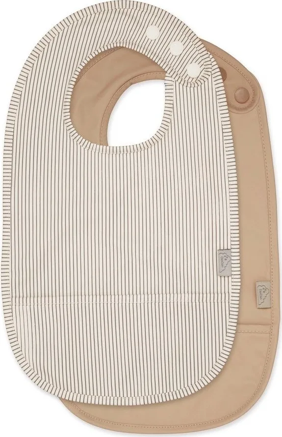Béžové bryndáky v sadě 2 ks Classic Stripes Camel – Cam Cam Copenhagen