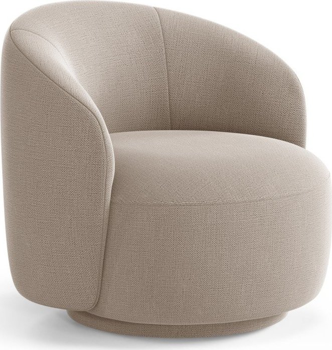 Světle hnědé otočné žinylkové křeslo Letizia – Micadoni Micadoni