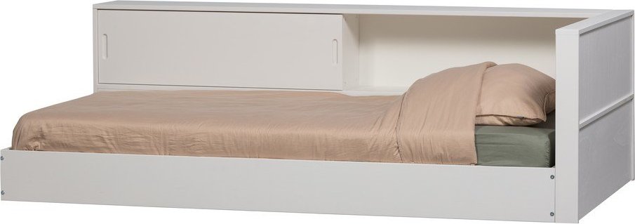 Bílá jednolůžková postel z borovicového dřeva bez roštu 90x200 cm Carter – WOOOD WOOOD