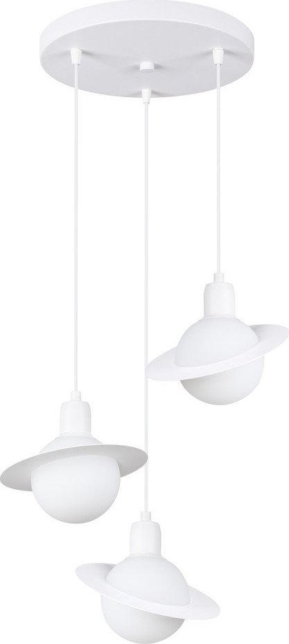 Bílé dětské svítidlo se skleněným stínidlem Mab – Sollux Sollux