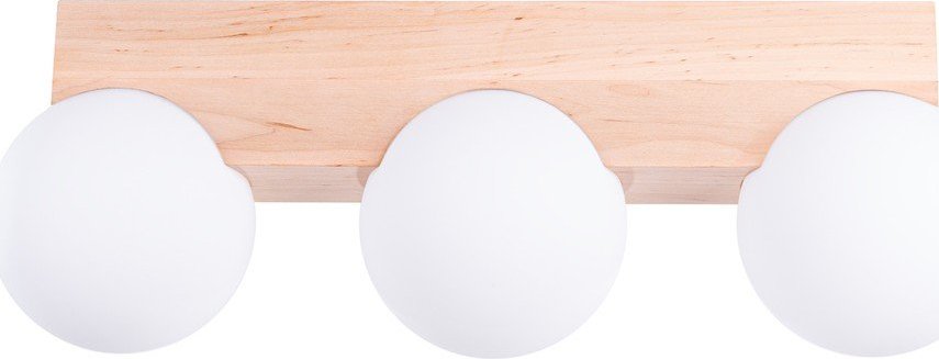 Bílé/v přírodní barvě stropní svítidlo se skleněným stínidlem ø 12 cm Solum – Sollux Sollux