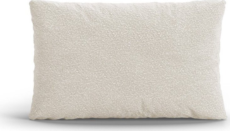 Bílý polštář na gauč z textilie bouclé Poppy – Micadoni Micadoni