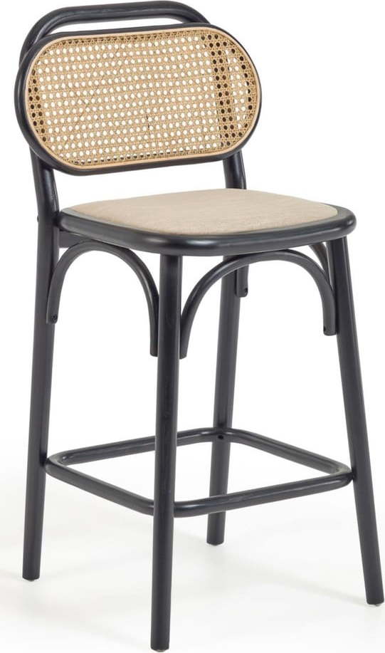 Černá barová židle z jilmového dřeva (výška sedáku 65 cm) Doriane – Kave Home Kave Home